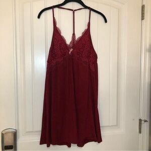 Victoria’s Secret Red Laced Padded Lingerie Size Large